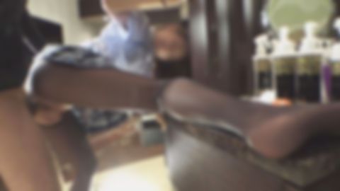 【大量ザーメン顔射ハメ】＜爆乳Ｈカップ元地下アイドル＞❤️制服＆黒パンスト(30デニール)着衣❤汗ばむナイロン美脚をガクガクさせながらチンポで即イキ！オマンコ激ピストンでマン汁べちょべちょ！！❤F