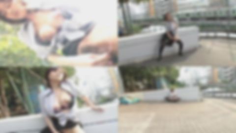 【爆乳GカップM妻】**活でGETした変態女　人に見られると興奮すると言うので野外でオナニーさせてやりました！イキまくってスケベでした！！