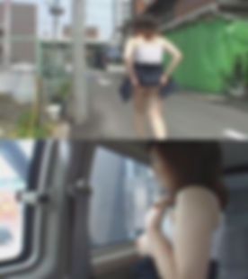 【野外露出】女子大生Gカップぴたムチ服で野外散歩！ノーパンお毛々＆爆乳おっぱいを赤面羞恥露出初体験！