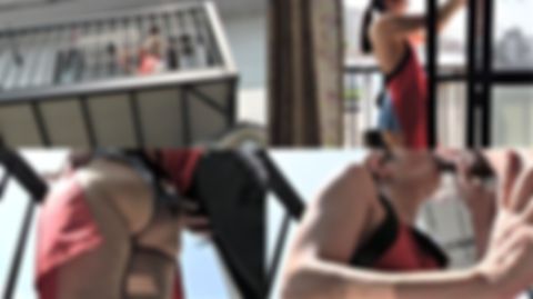 【個撮・自宅不貞行為】〈極上ドスケベボディ爆乳妻〉旦那不在の昼下がりベランダ露出セックス！キッチンでも肉棒しゃぶって杭打ちピストン騎乗位！ドキドキしながらもオマンコびっちょりでしたぁ