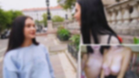 超かわいい子と天然爆乳、北欧美女2人と生3P！爆乳と貧乳を同時に楽しみつつ交互に生挿入して中出し！