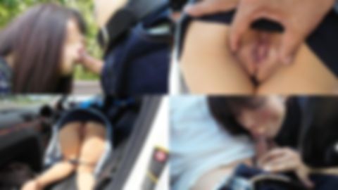 【個撮・露出&車内フェラ〉〈神エロボディー妻〉初めての露出プレイで興奮しまくり！舐め技が超絶なセフレ爆乳奥様はいつもむっつりスケベです。