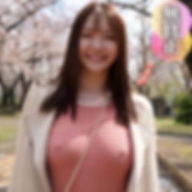 【初撮り】【顔出し】穏やかな美貌に性的魅力溢れ出る色白美人。天然Fカップの美巨乳揺らしノーブラノーパンお花見散歩。エロすぎる美裸体にゴッくん中出しの2連続射精。