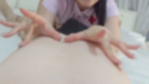 （素人個撮、Hカップ爆乳美女）歴代最高3回中出し！ 半中半外生中保証♡ 黒髪ロングヘアー関西弁隠語エロコスナースがご奉仕セックス 【完全顔出し】